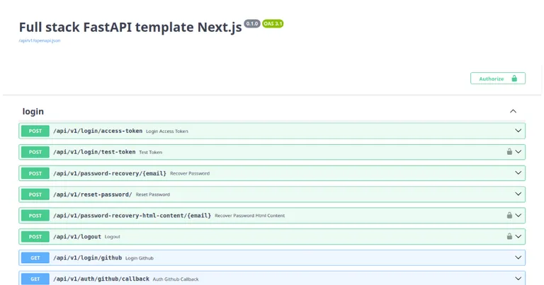 OpenAPI screenshot