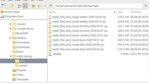 Backup files screenshot