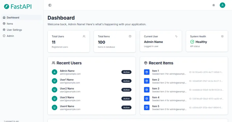 Frontend screenshot