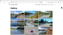 Finished gallery, desktop view