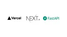 Vercel, FastAPI, Next.js logos