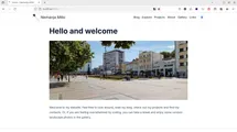 Finished random image component, desktop view